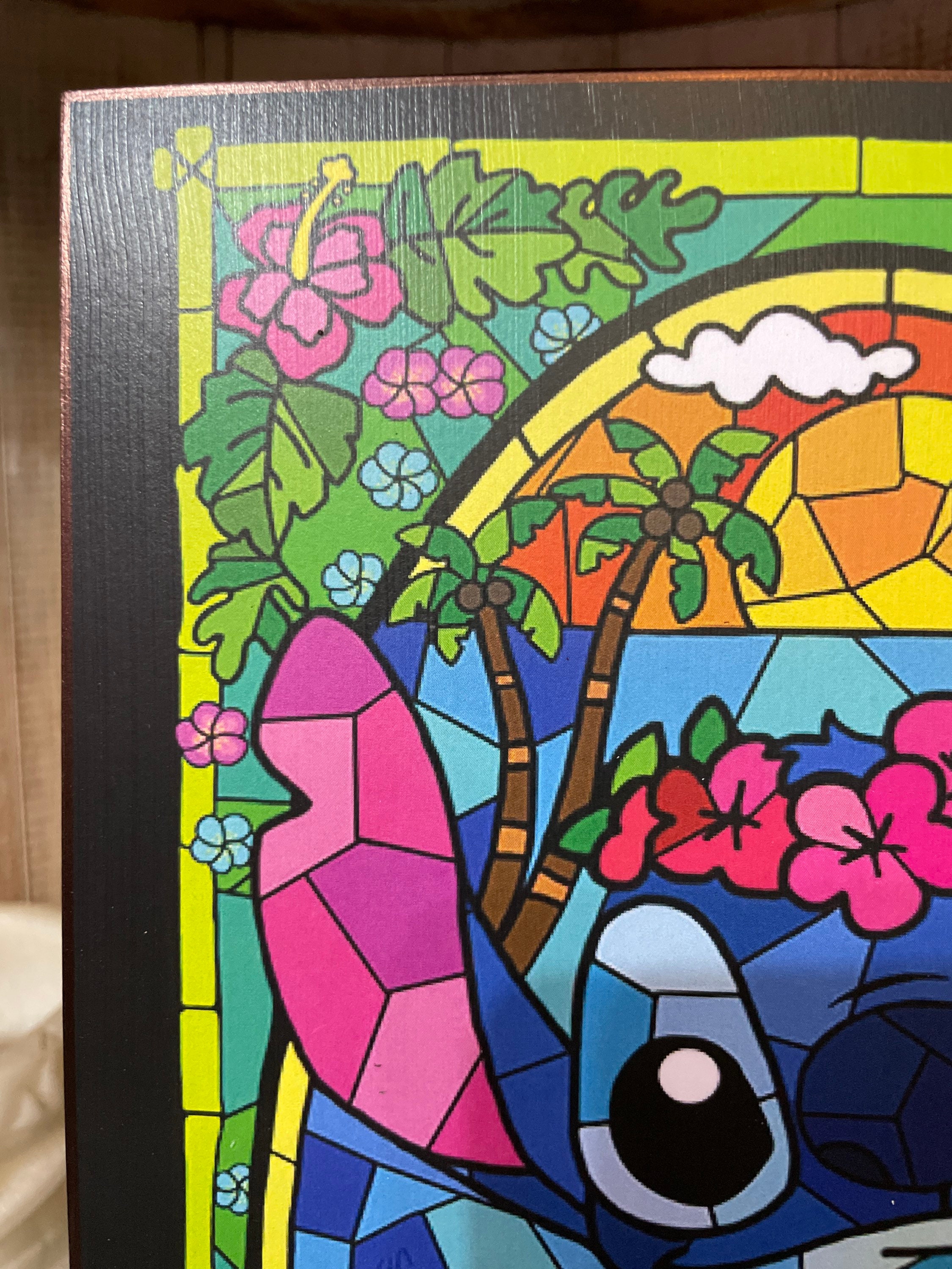 Disney Botanical Stained Glass Healing Scratch Art for Adults