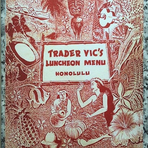 Vintage Trader Vic's Tiki Menu Art