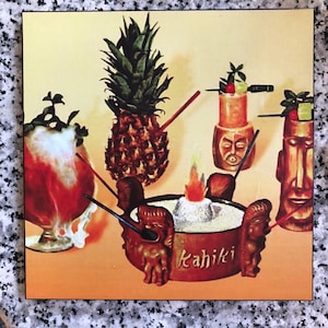 Vintage Kahiki Tiki Restaurant Drink Menu Art