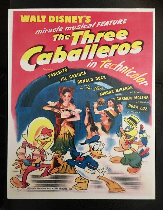 Three Caballeros Poster Disneyland Art - Etsy