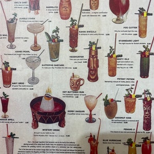 Carte des boissons du restaurant Kahiki Tiki vintage Art découpé sur bois image 8