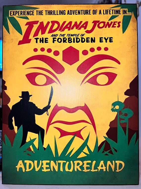 Indiana Jones Adventureland Disneyland Art - Etsy