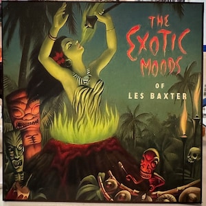 Exotic Moods Les Baxter  Exotica Lp Art Decoupaged on Wood