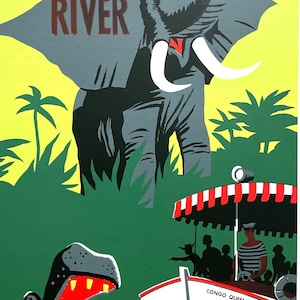 Disneyland  Adventureland Jungle Cruise Art