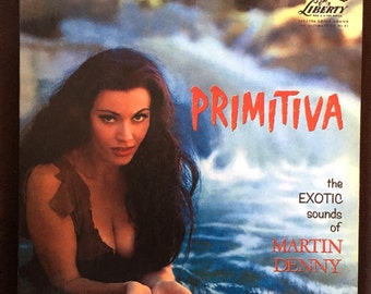 Primitiva Martin Denny Exotica Lp Art Decoupaged on Wood