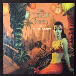 Exotic Sounds Martin Denny  Exotica Lp Art Decoupaged on Wood