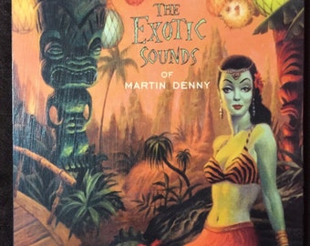 Exotic Sounds Martin Denny  Exotica Lp Art Decoupaged on Wood