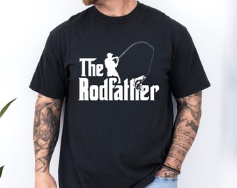 Comfort Colors The Rodfather Shirt, Fishing Parody Tee,Fishing Dad Tshirt,Funny Fisherman Tee,Fathers Day Gift,Fishing Lover Tee