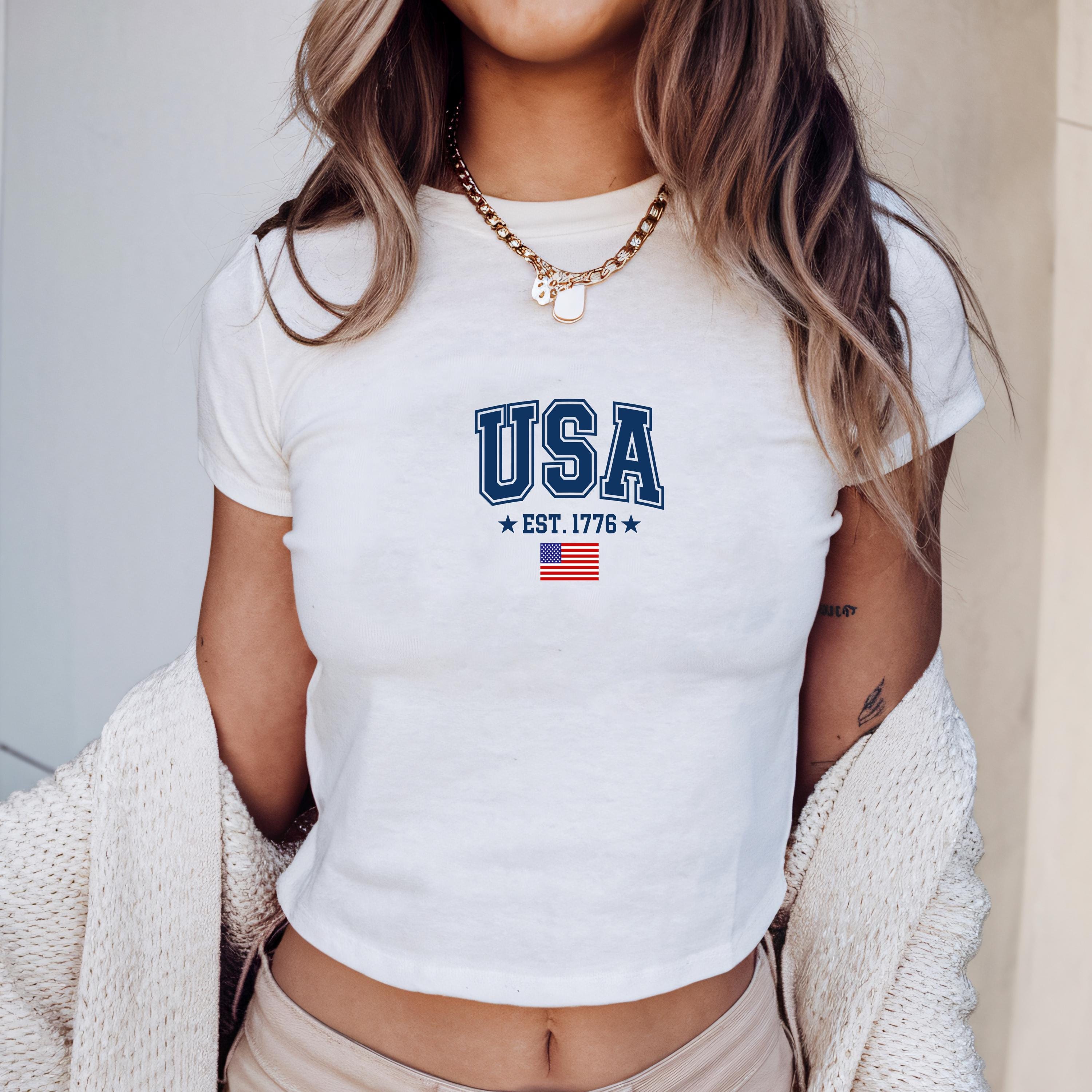 Y2k Usa Flag Tee - Etsy