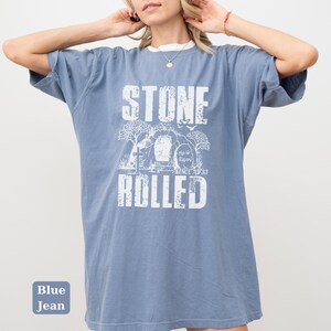 Comfort Colors Christian Easter Shirt, He Is Risen Tee, The Stone Rolled Since AD 33 Jesus Christ Tee, Christian Faith-Based Gift Shirt image 8