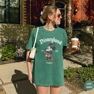 Disneyland Couple Paris Shirt, Comfort Colors® Retro Mickey Mouse Disneyland Paris Tee, Disney France Family Trip Shirts image 7