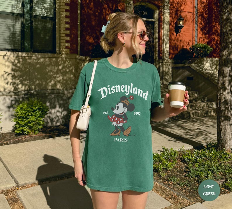 Disneyland Couple Paris Shirt, Comfort Colors® Retro Mickey Mouse Disneyland Paris Tee, Disney France Family Trip Shirts image 7