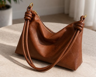 Vintage Coach Chelsea Style Chocolate Brown Leather Shoulder Bag