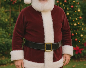 Professional Santa Claus Suit with Plush Faux Fur Trim | Premium Christmas Costume for Holiday Events, Photoshoots & Parades Christmas Gifts