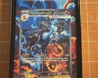 Mega Charizard X ex SAR TAG | Extended Art Display Case for Graded TAG Slab