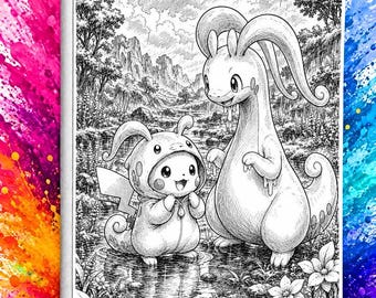 Poncho Pikachu with Goodra Laser Engrave Ringless Zipper Binder 4-9-12 Slot Pocket Binder Pokemon