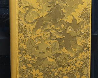 Shinx Luxio and Luxray Laser Engrave Ringless Zipper Binder 4-9-12 Slot Pocket Binder Pokemon