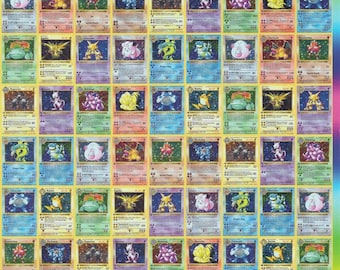1st Edition Shadowless Base Set Uncut Sheet 24x36 Inch POSTER