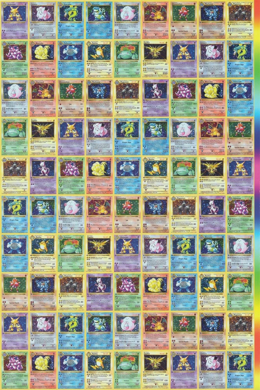 flesh and blood cards for sale Base Set Complete Master Set (102/102) 1999 [MP-DMG]| TradingCardSets.Com main image 0
