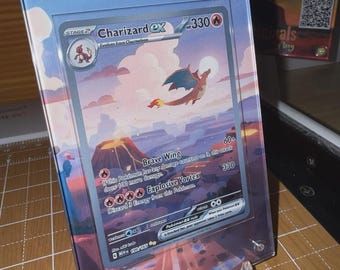 Charizard ex 199/165 Sv: Scarlet & Violet 151 Extended Art Display Case