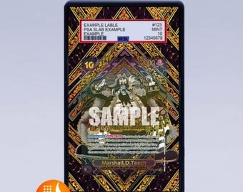 Marshall D Teach OP09-093 GOLD One Piece Extended Artwork For PSA Graded Card Magnetic Case