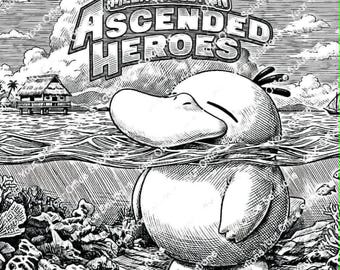 Psyduck Ascended Heroes Mega Evolutions Laser Engraved Zipper 4-9-12 Slot Binder Pokemon