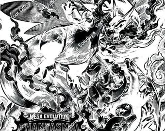 Charizard Charmeleon Charmander Mega Evolution Phantasmal Flames Laser Engraved Zipper 4-9-12 Slot Binder Pokemon