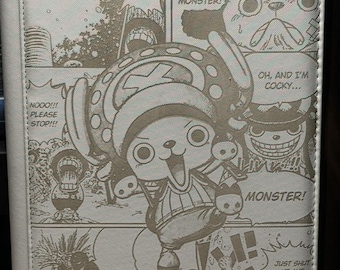 Tony Tony Chopper Manga Laser Engrave Ringless Zipper Binder 4-9-12 Slot Pocket Binder One Piece
