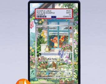 Charmander 044 SYP Pokemon Extended  Artwork For PSA Graded Card Magnetic Case