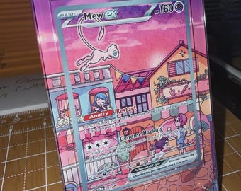 Mew ex 053 Sv: Scarlet & Violet Promo Extended Artwork Case Display