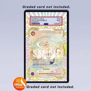 Puede incluir: Una tarjeta coleccionable calificada con Monkey D. Luffy de la serie One Piece. La tarjeta est&aacute; dentro de un soporte protector con una etiqueta PSA, que muestra una calificaci&oacute;n de condici&oacute;n de 10. La tarjeta tiene un dise&ntilde;o colorido con texto japon&eacute;s.