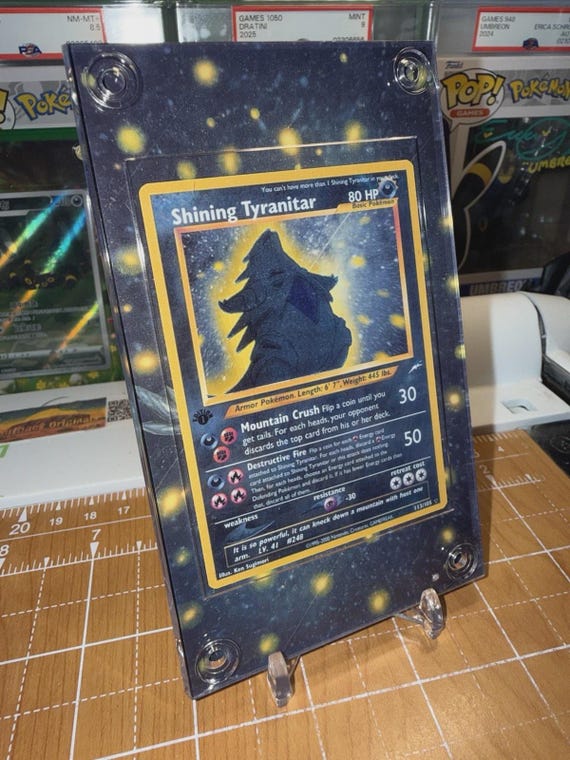 shining tyranitar pokemon card This Pokemon does not receive damage from attacks when on the bench Tyranitar ex340 HP Pokemon Neo Destiny Single Shining