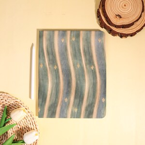 Blue Green Stripe Print iPad Case,Air 11/13",Pro 13/12.9/11",iMini 7/6/5/4,iPad 2-11th 9.7/10.2/10.9",iPad Pro 2025,iPad Case 2026 Book&Flip