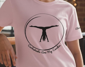 Regalo personalizado de acro yoga: Las volteretas son mi cardio - Camiseta de acrobacias y acrobacias