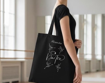 Bolsa personalizada de ballet y danza - Ilustración dibujada a mano con garabatos de regalo de danza moderna de jazz