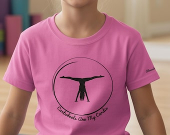 Regalo personalizado para niños de acro yoga: ¡Las volteretas son mi cardio! - Camiseta de acrobacias y acrobacias