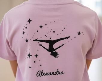 Camiseta personalizada para niños de acrobacia aérea lateral - Regalo para danza acrobática