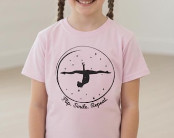 Camiseta infantil personalizada de acrobacia aérea – Camiseta de gimnasia acrobática – Colección Familiar de Acrobacia