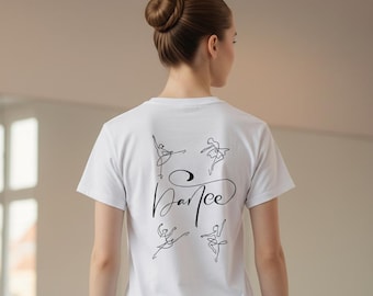 Camiseta personalizada de danza y ballet - Ilustración dibujada a mano con garabatos de regalo de danza moderna de jazz