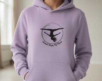 Sudadera con capucha Aerial State of Mind – Regalo para yoga, acrobacia y danza, gimnasia, acrobacias aéreas laterales