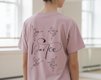 Camiseta personalizada para niños de danza y ballet - Ilustración dibujada a mano con garabatos de regalo de danza moderna de jazz