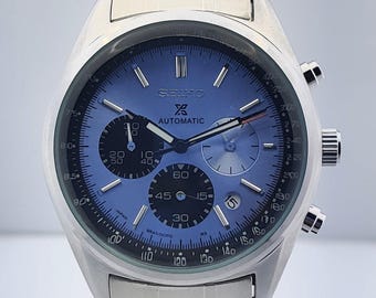 Vintage Seiko Blue Dial Watch chronograph