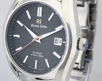 Vintage Grand Seiko Automatic Black Dial Stainless Steel Men’s Watch Date Display
