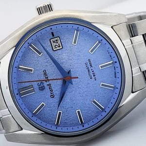 Vintage Grand Seiko Automatic Blue Dial Stainless Steel Men’s Watch Date Display image 6