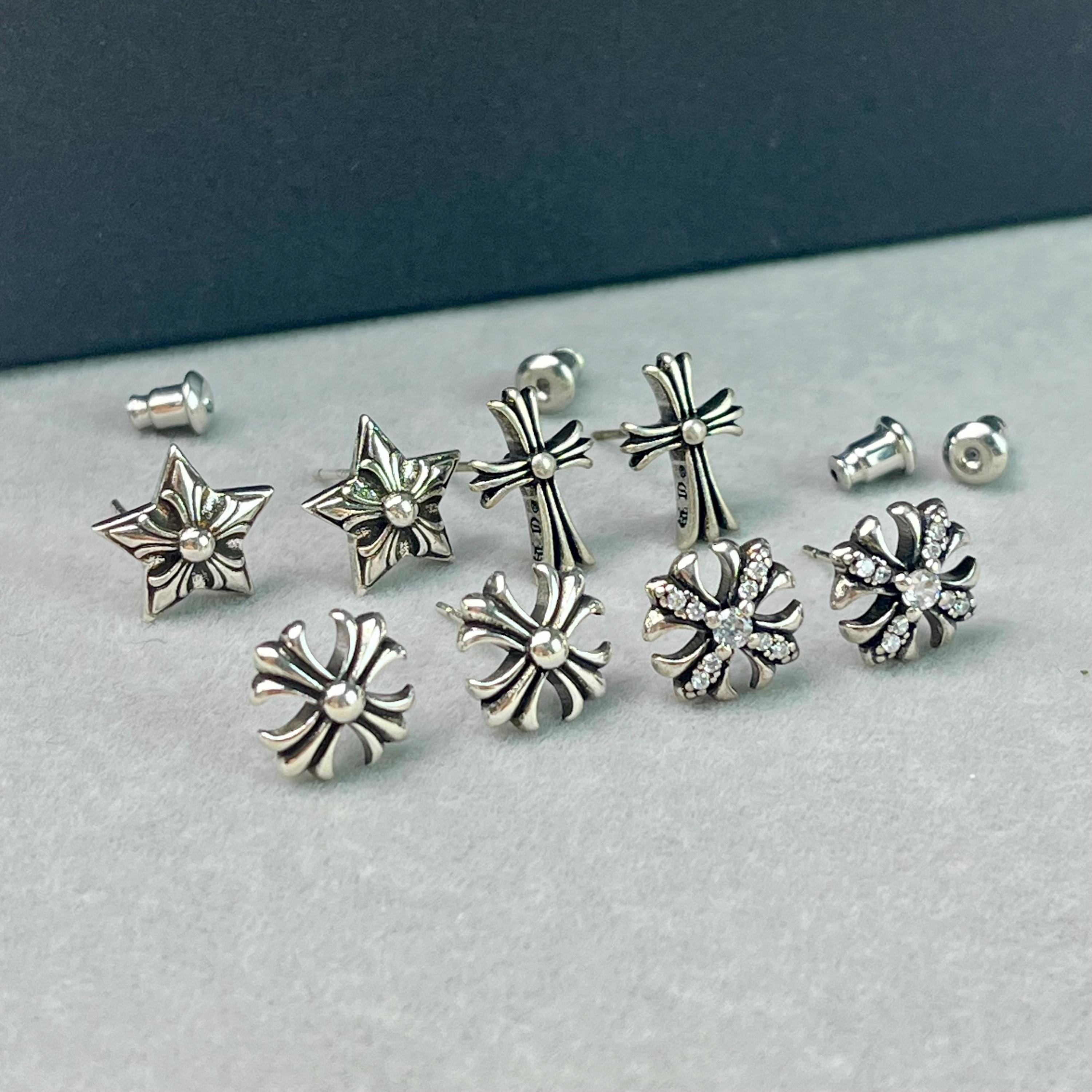 Chrome Hearts Earring Cross - Etsy