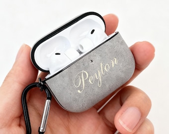 Personalized Custom Name Engraved AirPods Case, Shockproof AirPods 3/2/1 Cover with Keychain, Gift for Her/Him, Anniversary Gift