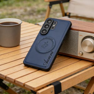 Personalized custom Samsung case, supports MagSafe wireless charging, compatible with Samsung Galaxy S26/S25/S24/S23/S22 Ultra/Plus/FE