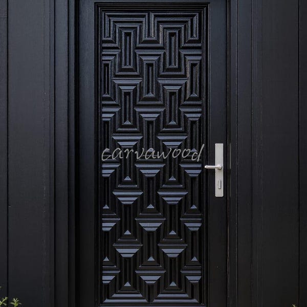 houten gesneden deur: