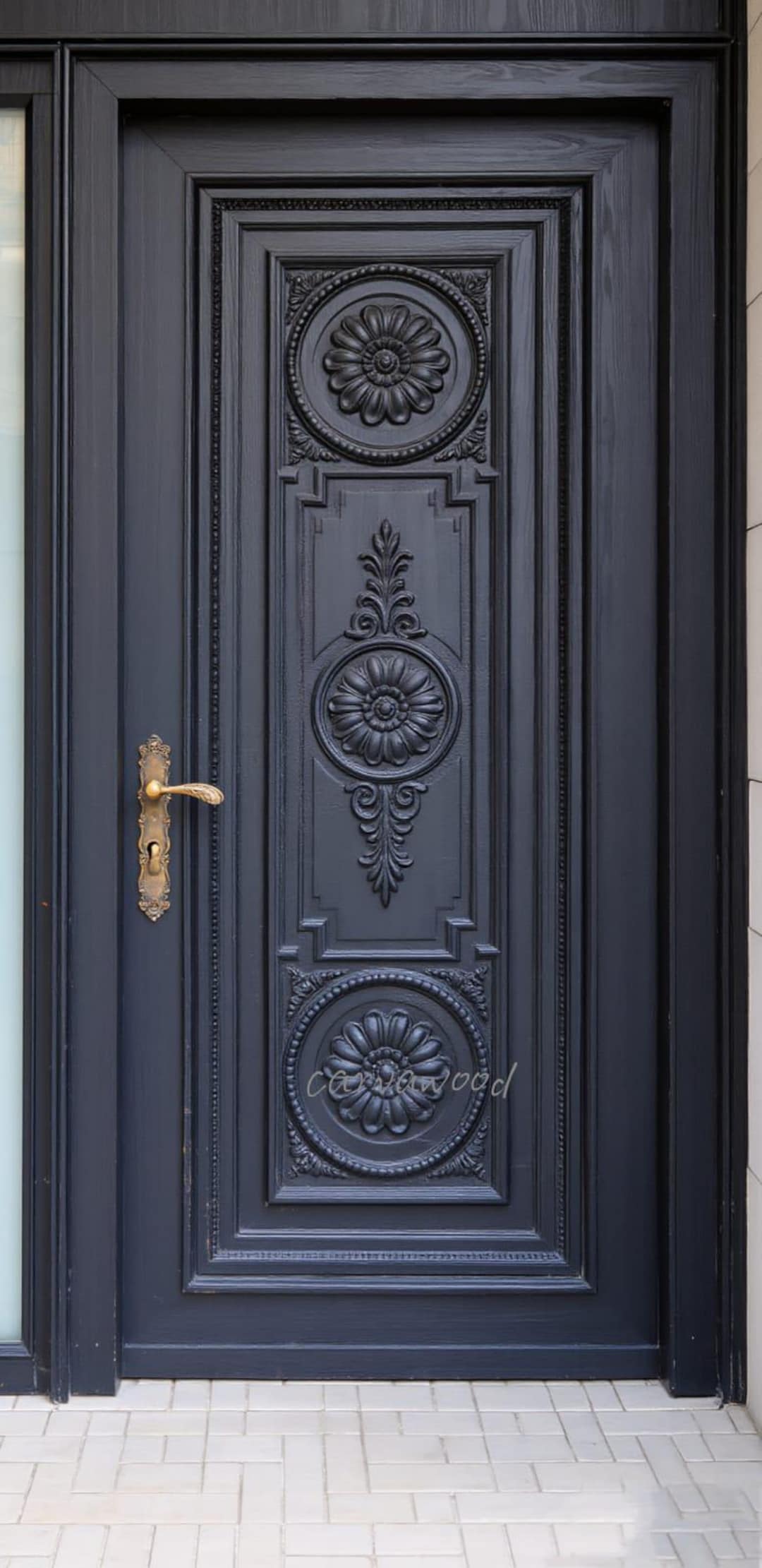 Designer Carved Wooden Front Door – Modern Royal Look - Etsy