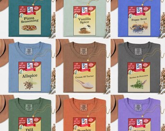 Funny Spice Label Comfort Colors Shirt, Spice Girl Vintage Seasoning Pun Matching Group Costume